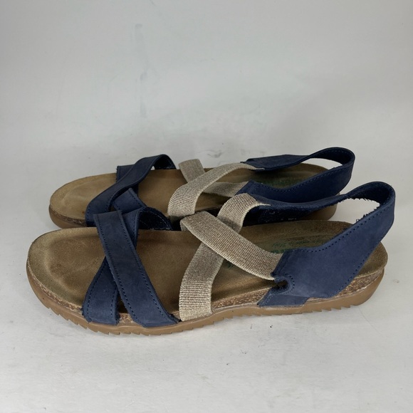bionatura sandals Women Size 39 US 8 Blue/tan Leather/textile Upper - Picture 3 of 15